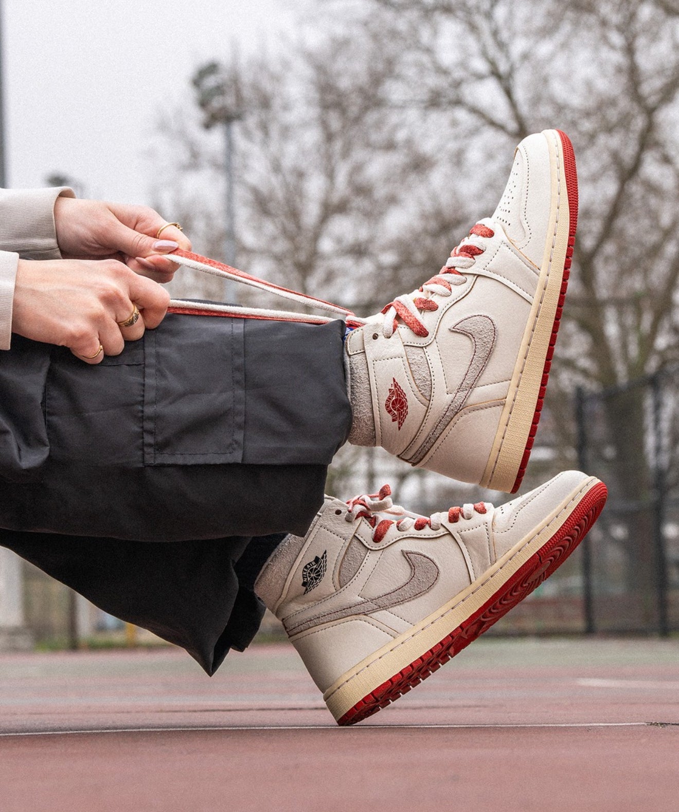 Air Jordan 1 Retro High Rare Air Sail Cinnabar