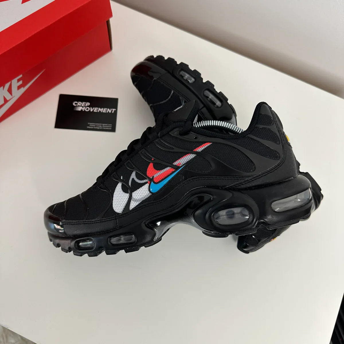 Airmax Plus Multi Swoosh Black Crimson