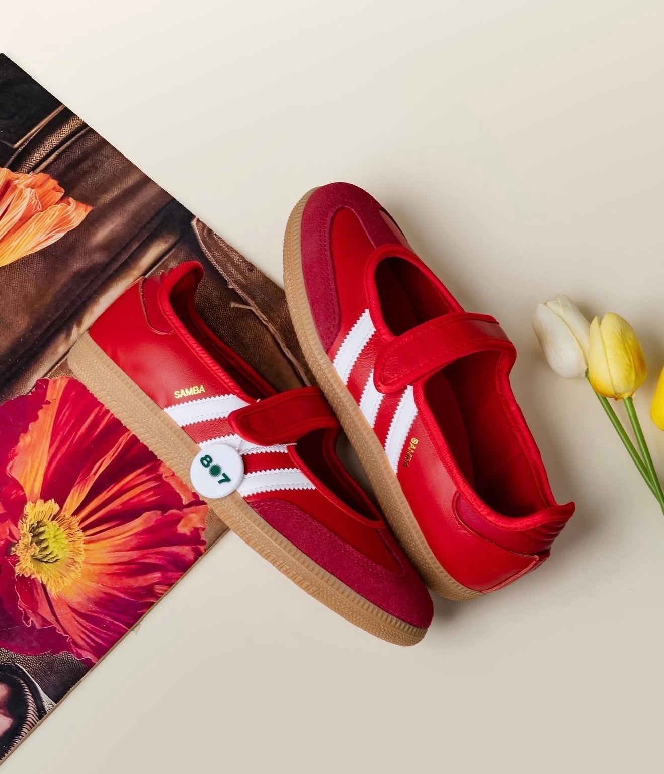 WMNs Samba Jane Scarlet White Gum