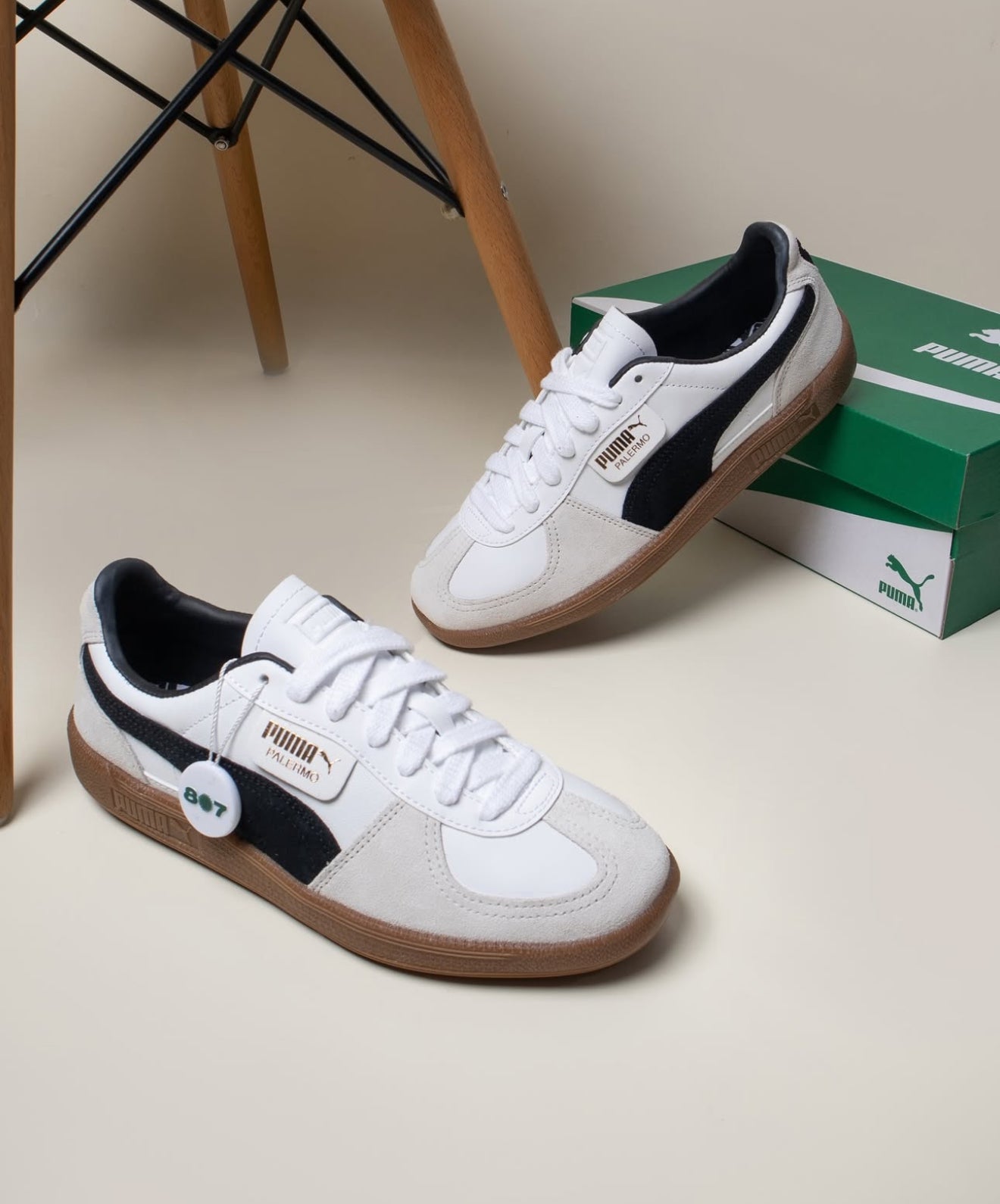 WMNs Puma Palermo White Vapor Grey Gum