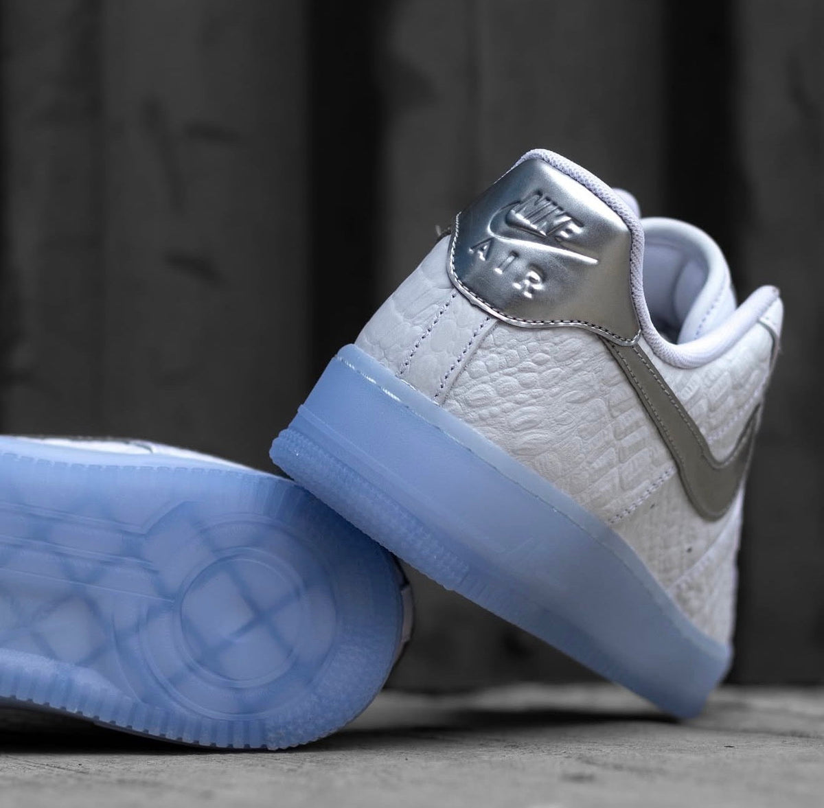 Airforce 1 Low Crocodile White Blue Tint