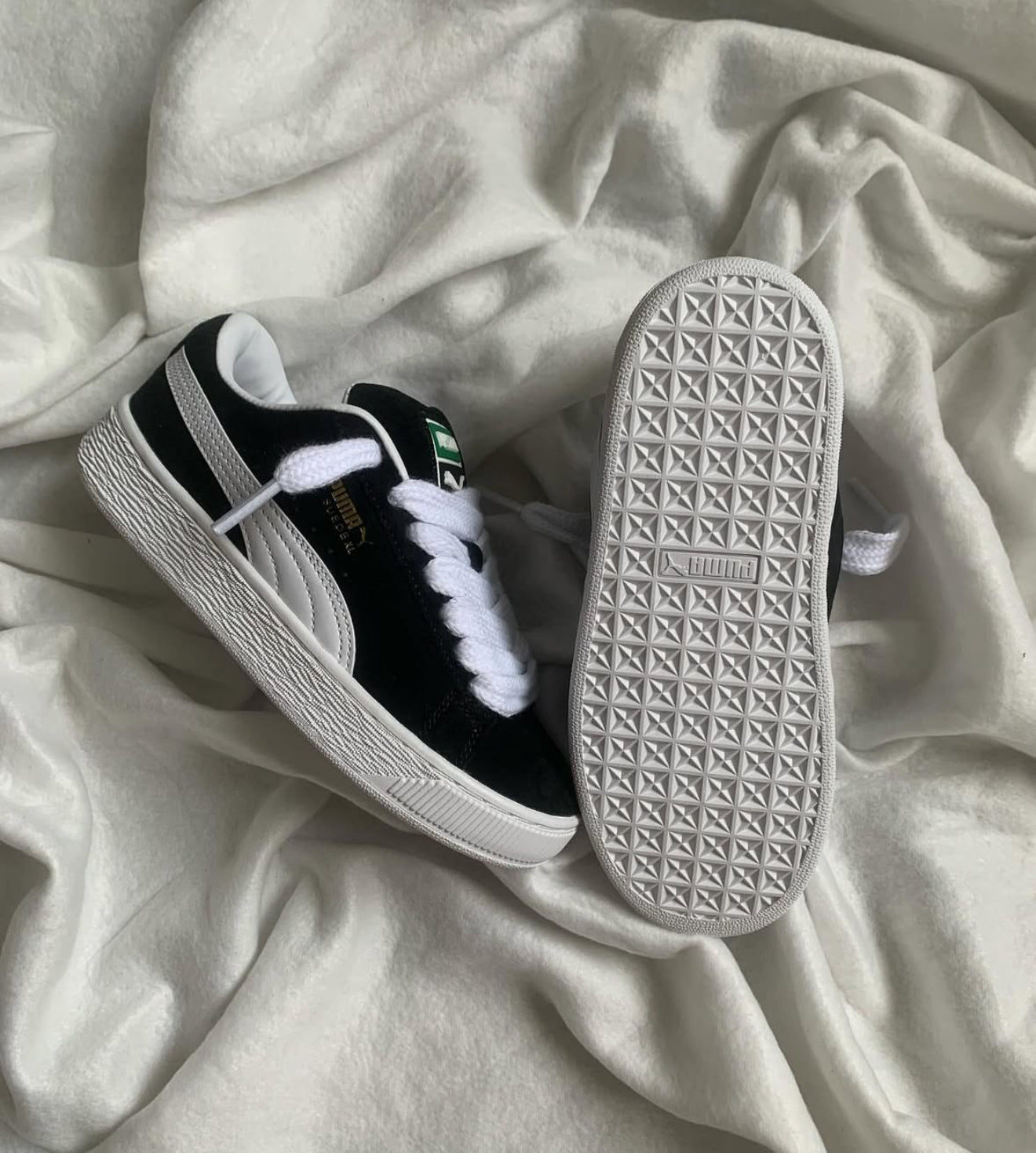 WMNs Puma Suede XL Black White