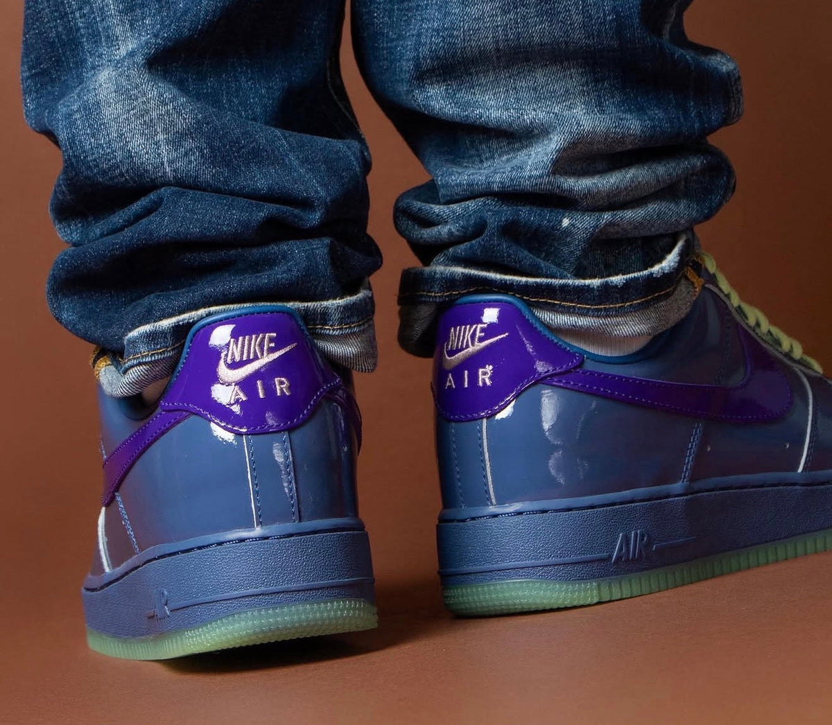 Airforce 1 Low Patent Leather Mystic Navy Grape Ice