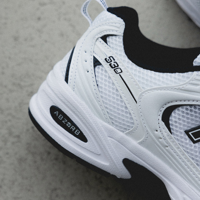 NB Balance 530 White Black Details
