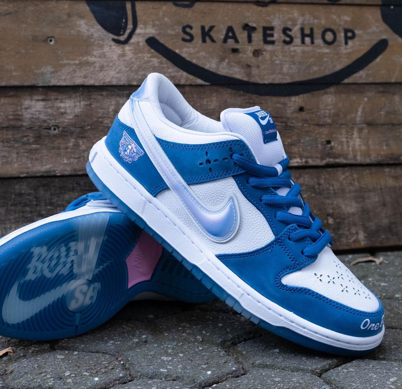 Born x Raised x Dunk Low Pro White / Blue