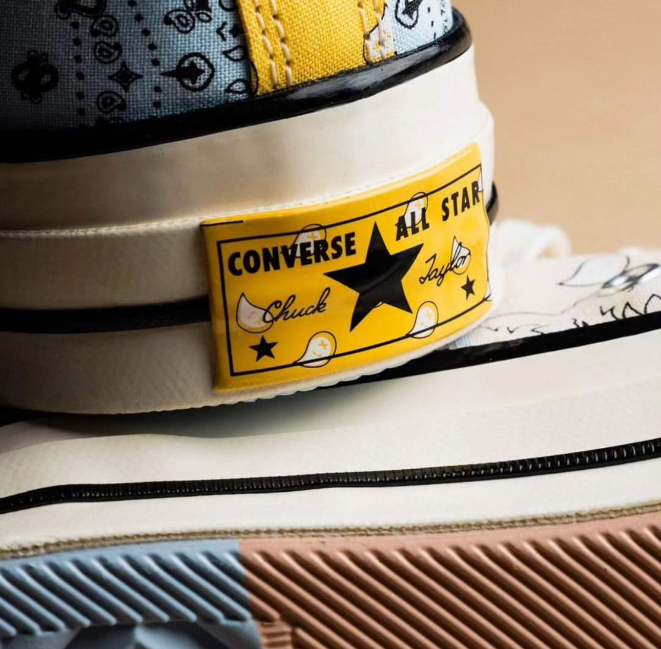 Converse Chuck Taylor All Star 70 Hi Offspring Paisley Beige