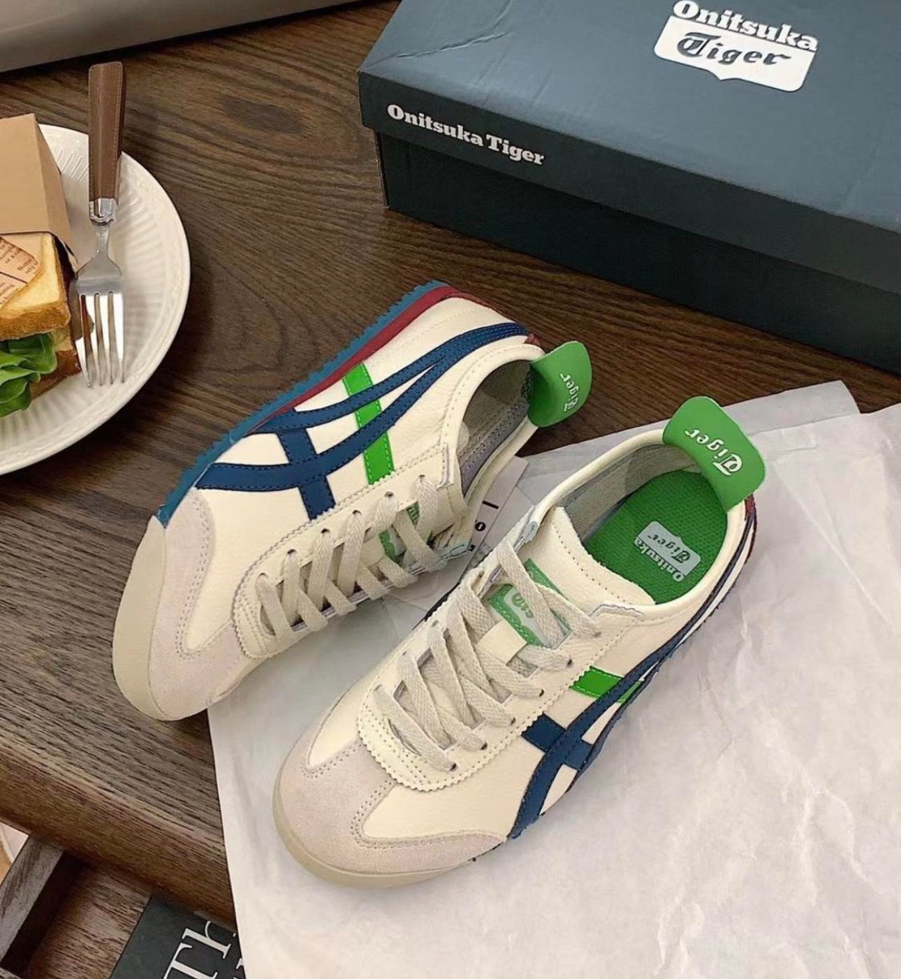 WMNs Onitsuka Tiger Mexico 66 Mako Cream Green