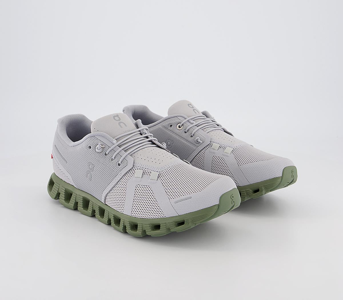 On Running Cloud 5 Glacier Grey Reseda Green