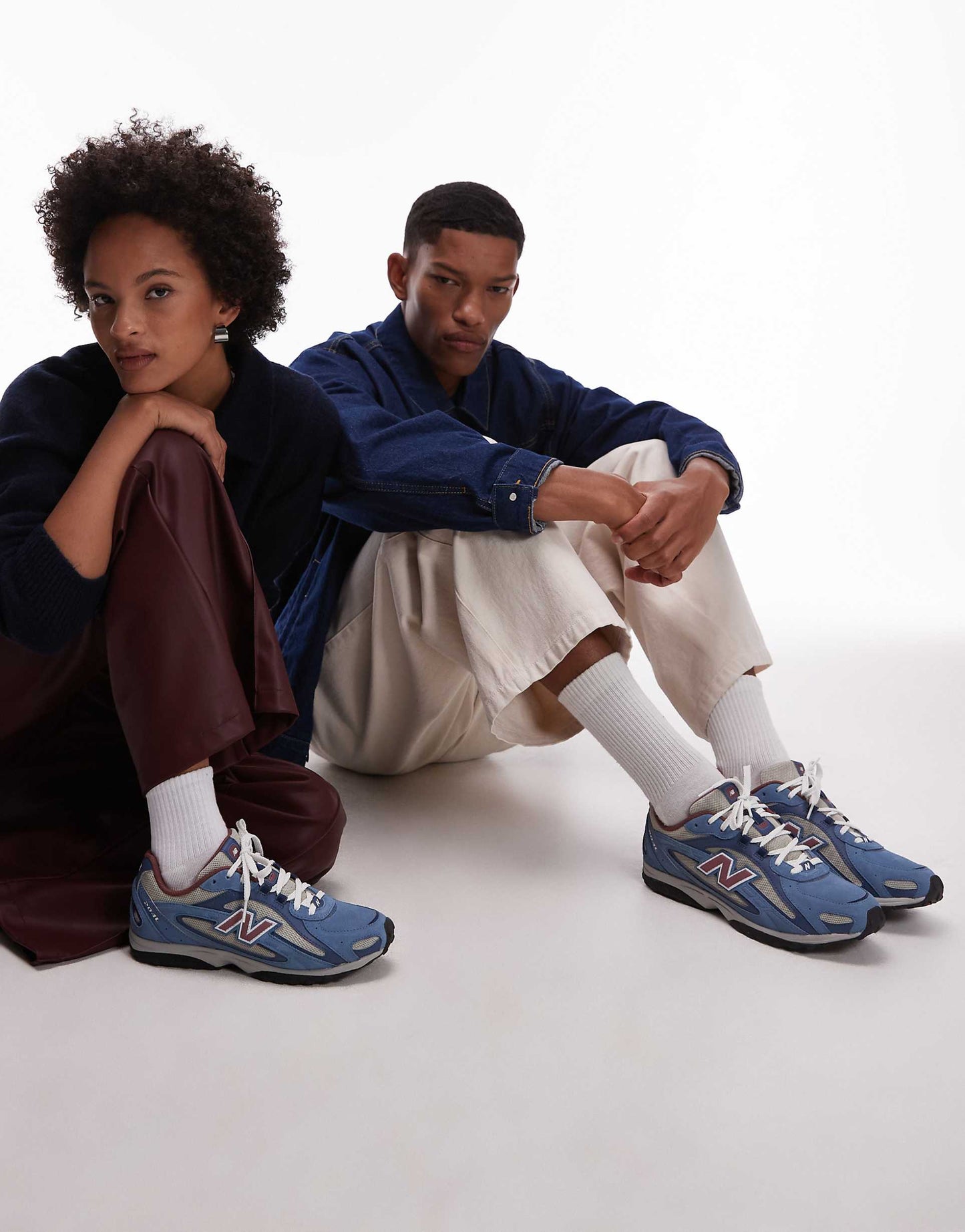 NB Balance 204L Shoreline Blue Burgundy