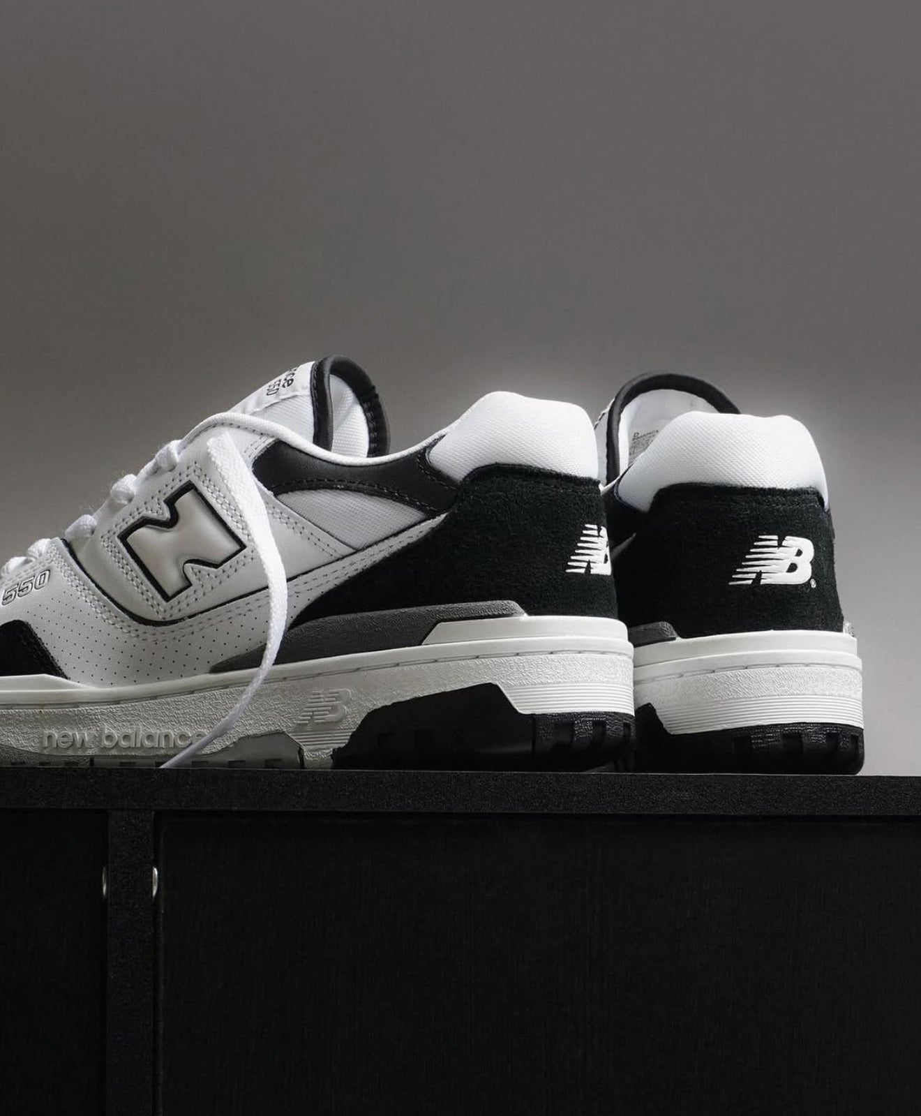 New Balance 550 White Black Raincloud