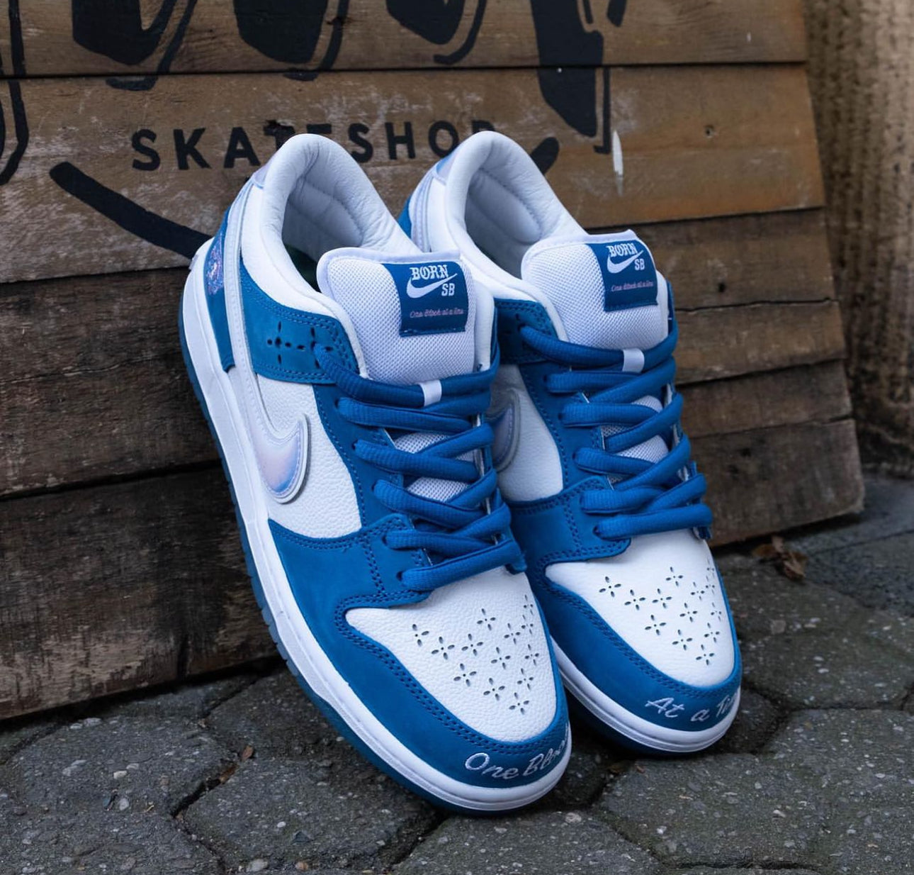 Born x Raised x Dunk Low Pro White / Blue