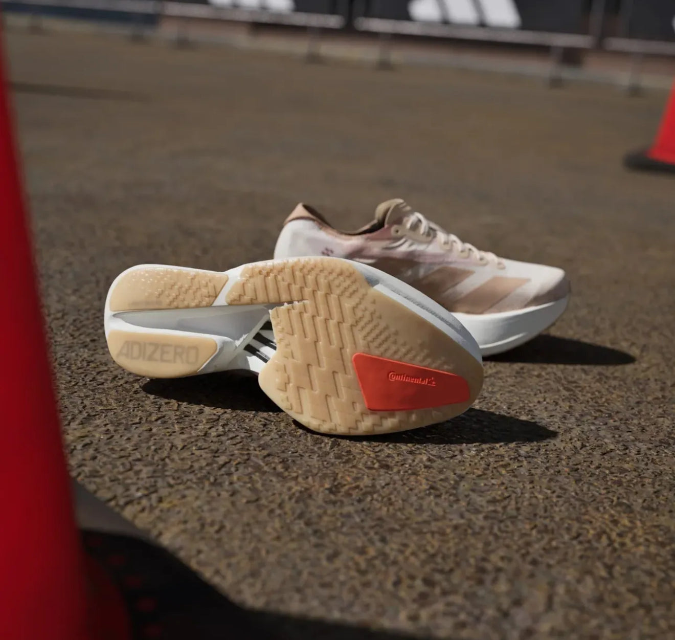 WMNs Adizero Adios Pro 4 Chalk White Warm Sandstone Semi Impact Orange