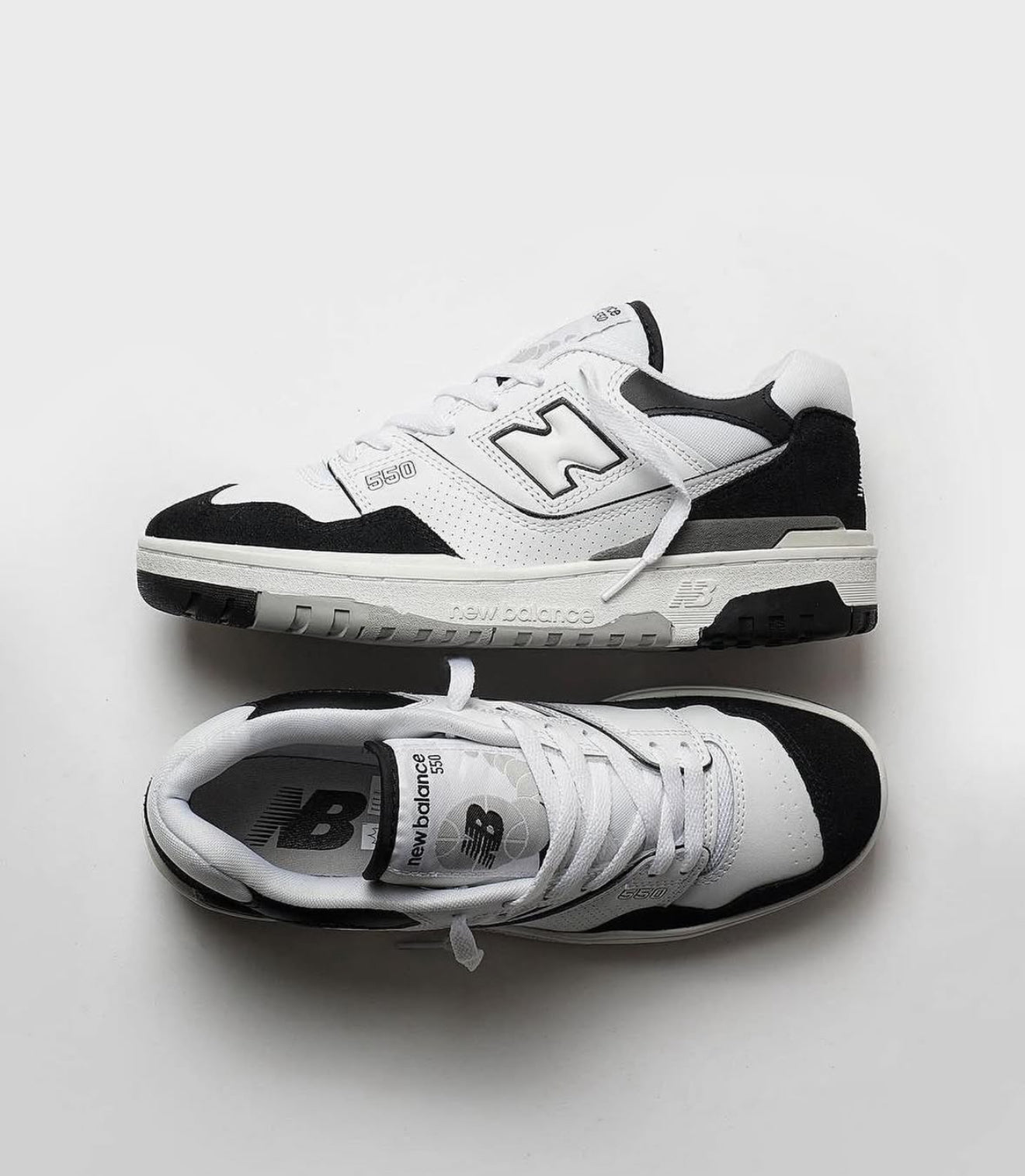 New Balance 550 White Black Raincloud