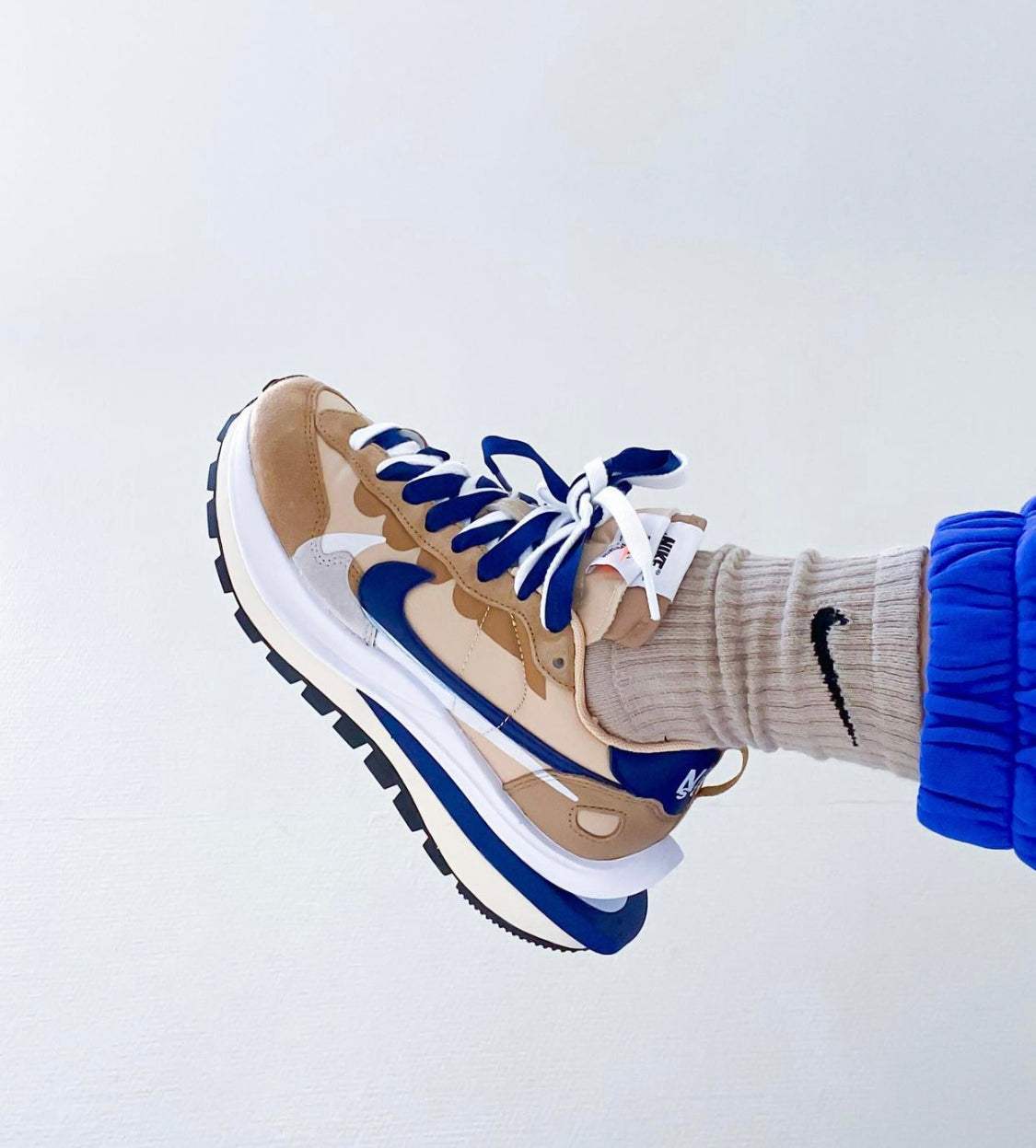 Air Sacai x Vaporwaffle Sesame Blue Void