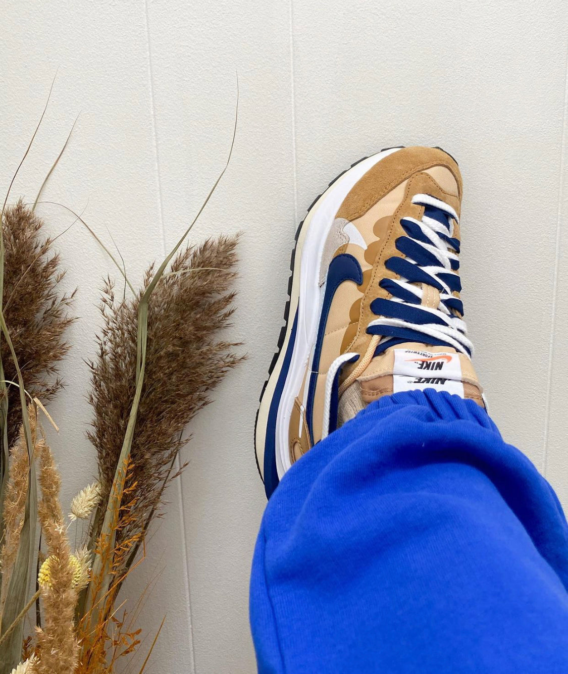 Air Sacai x Vaporwaffle Sesame Blue Void