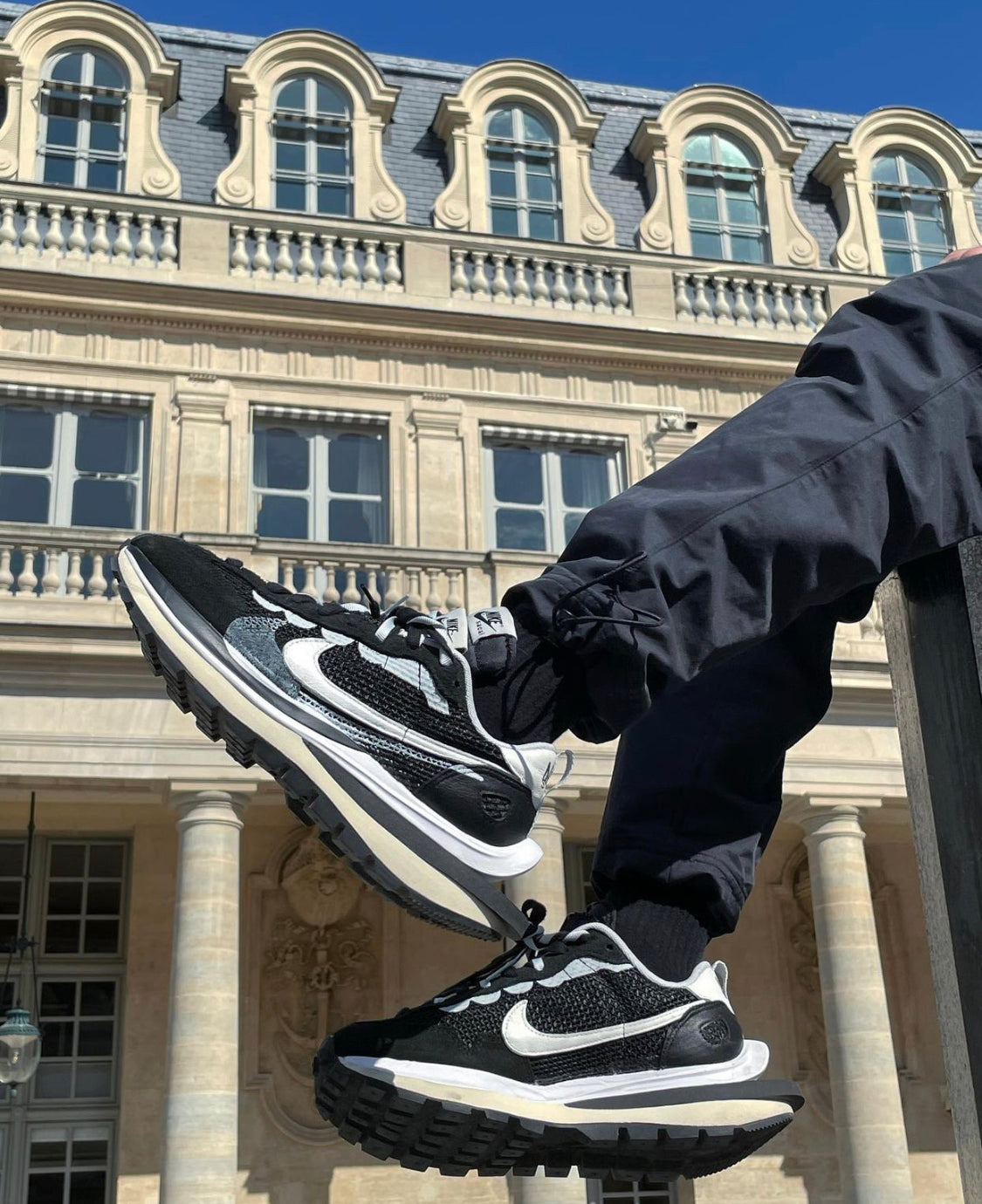 Air Sacai x Vaporwaffle Black White