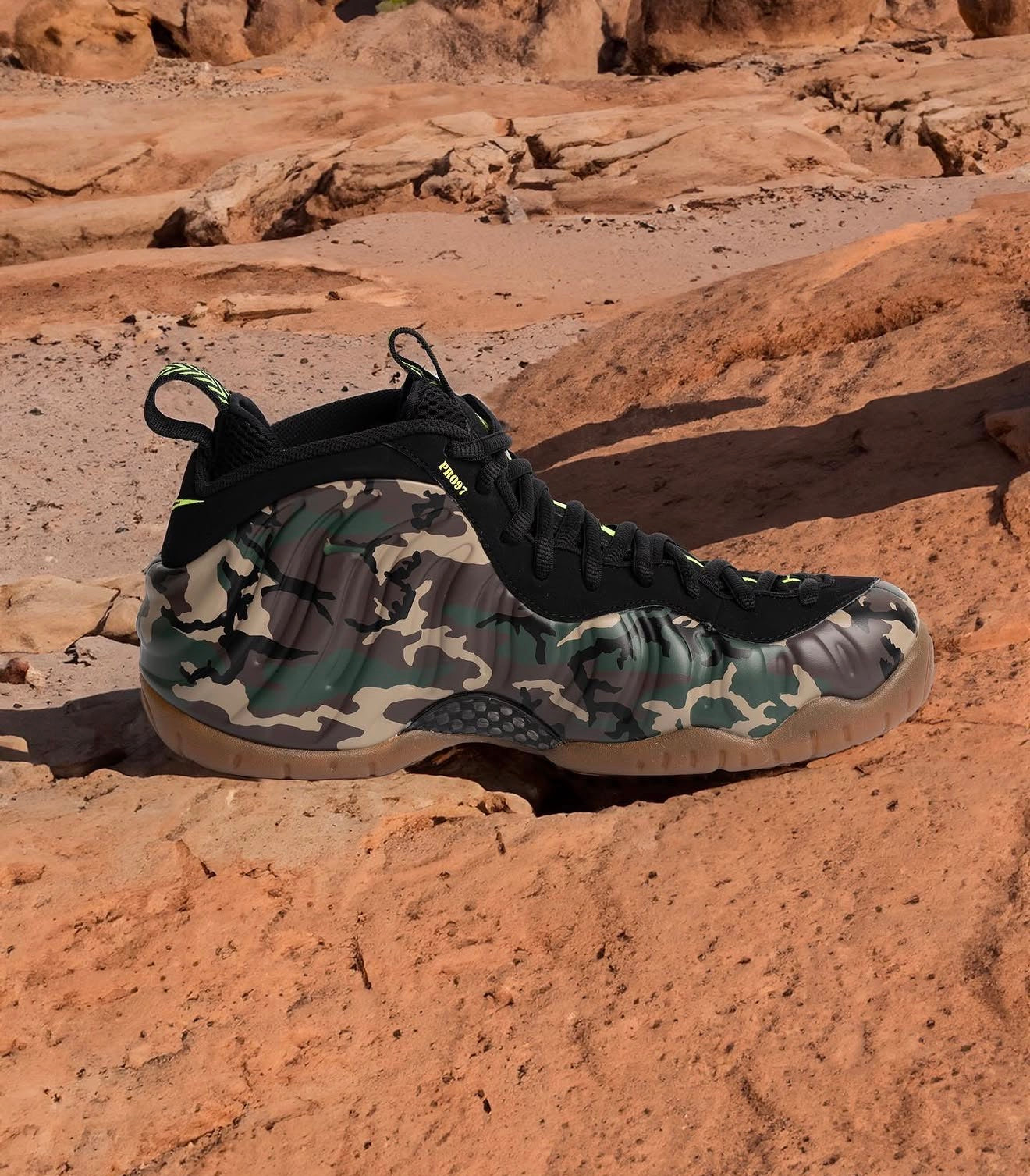 Air Foamposite Pro Camo Green