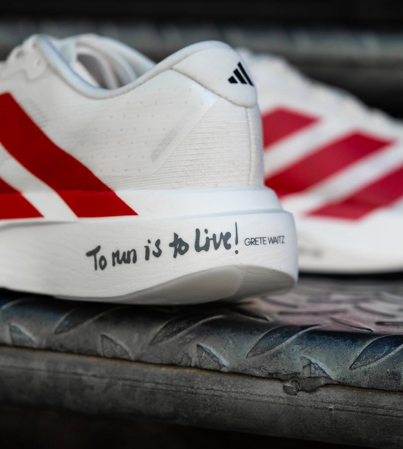 Adizero EVO SL Off White Better Scarlet