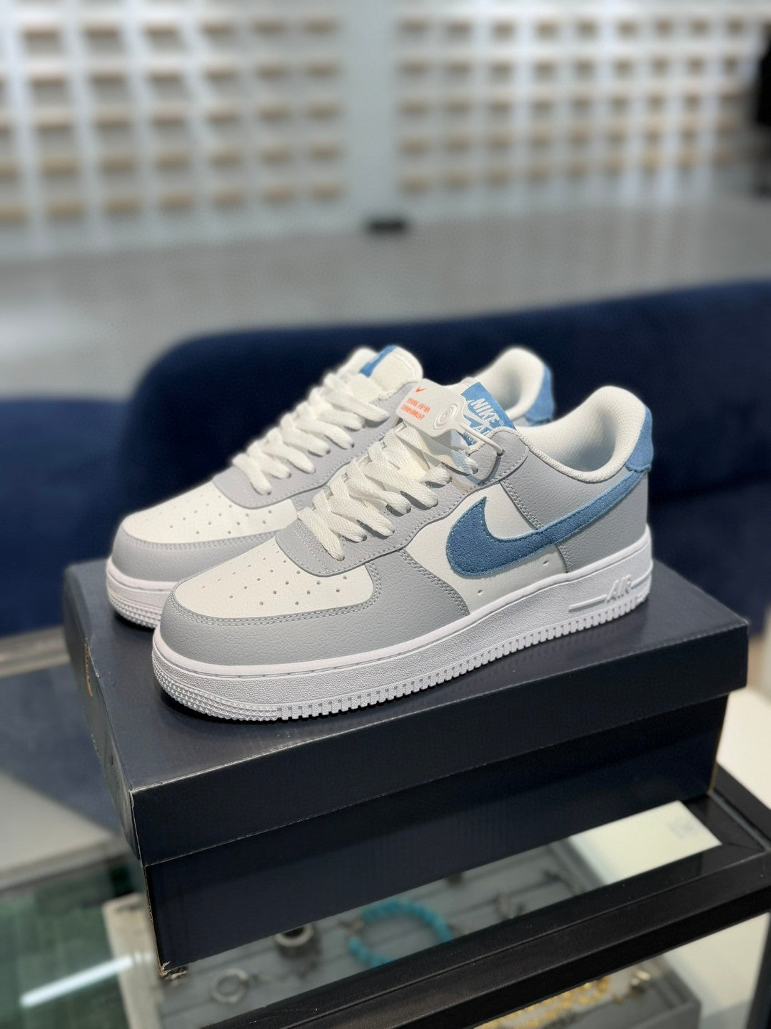 Airforce 1 07 Low Summit White / Aegean Storm