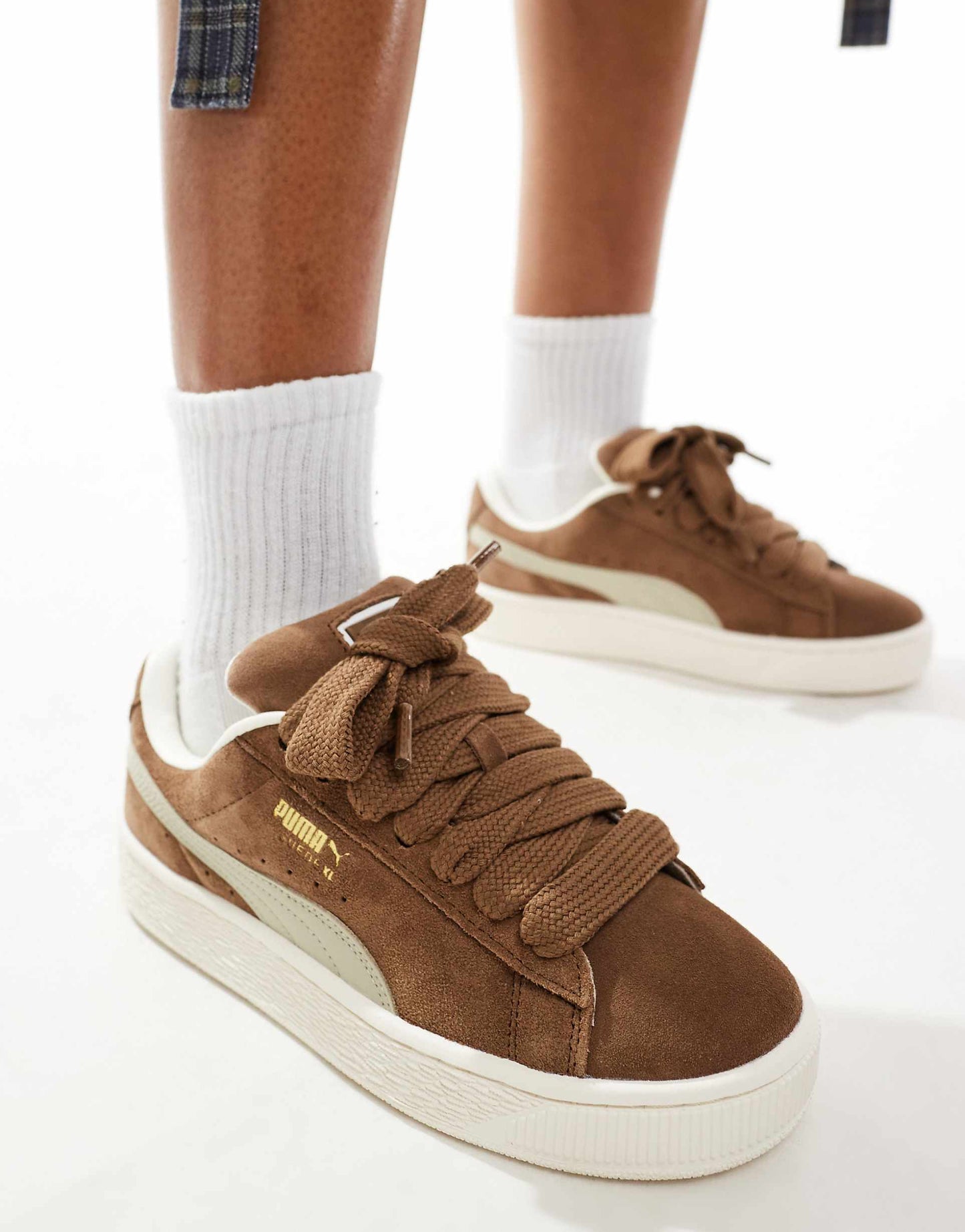 Puma Suede XL Tan White