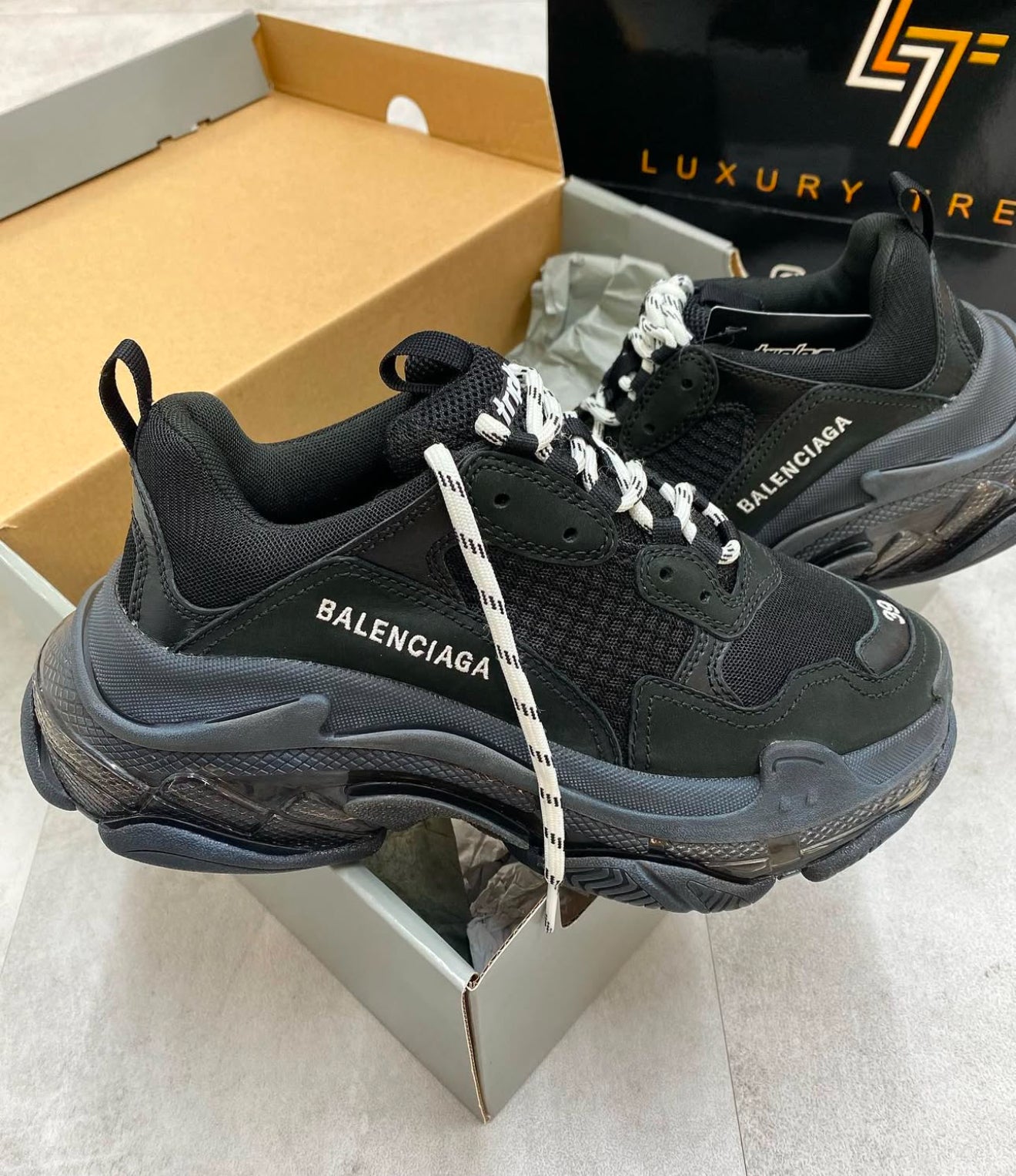Balenciaga Triple S Clear Sole Black