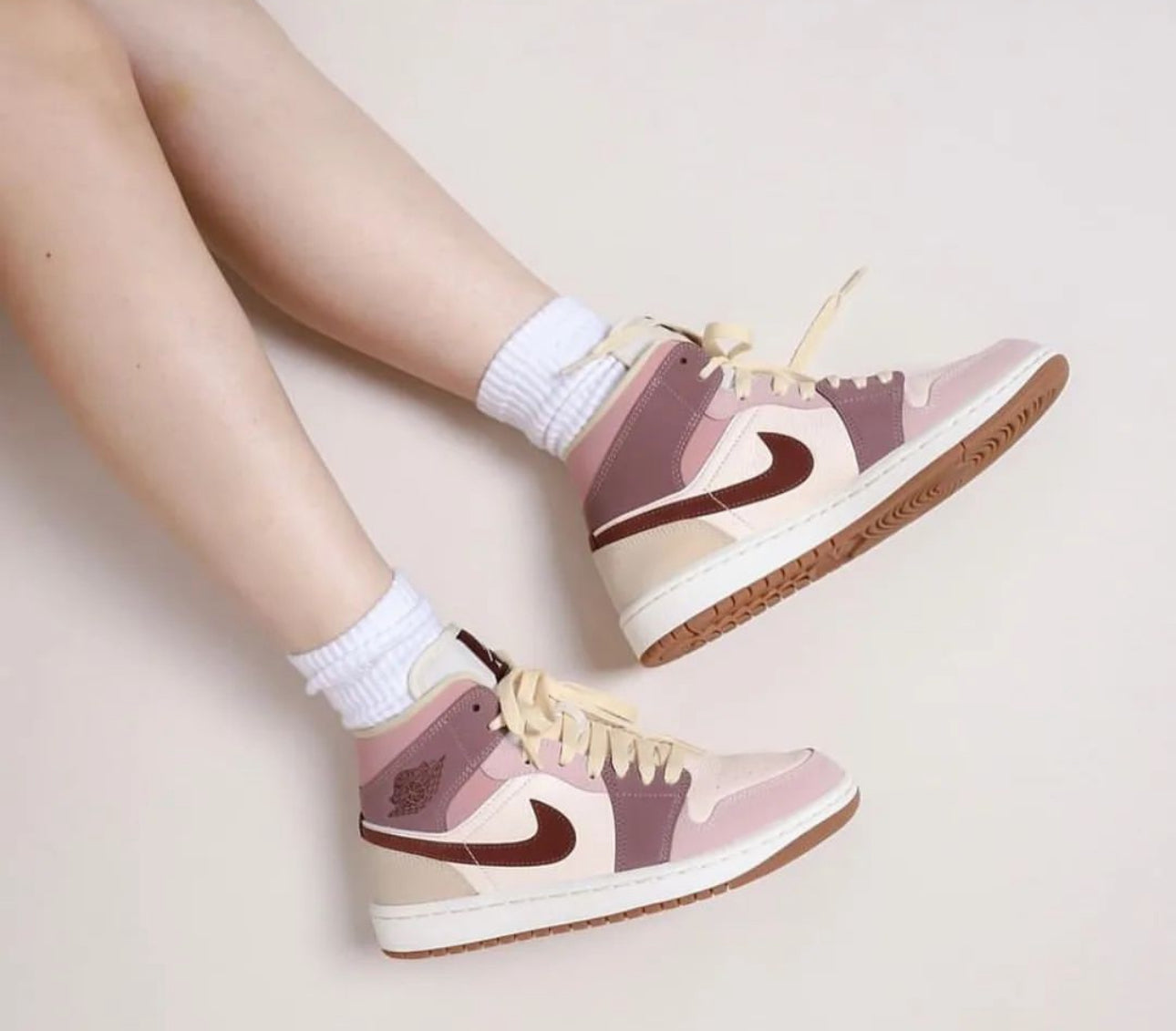 WMNs Air Jordan 1 Mid Dark Pony Smoky Mauve