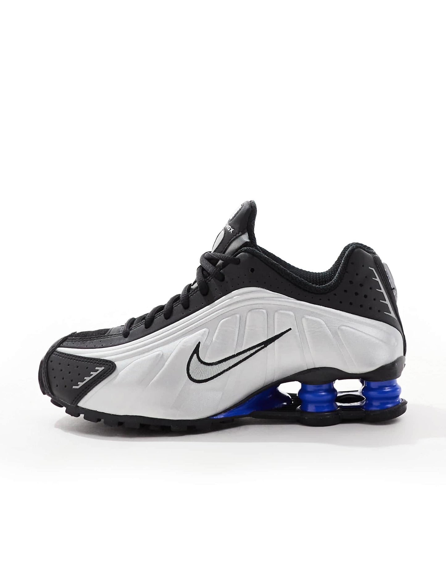 Shox R4 Metallic Silver Black Racer Blue