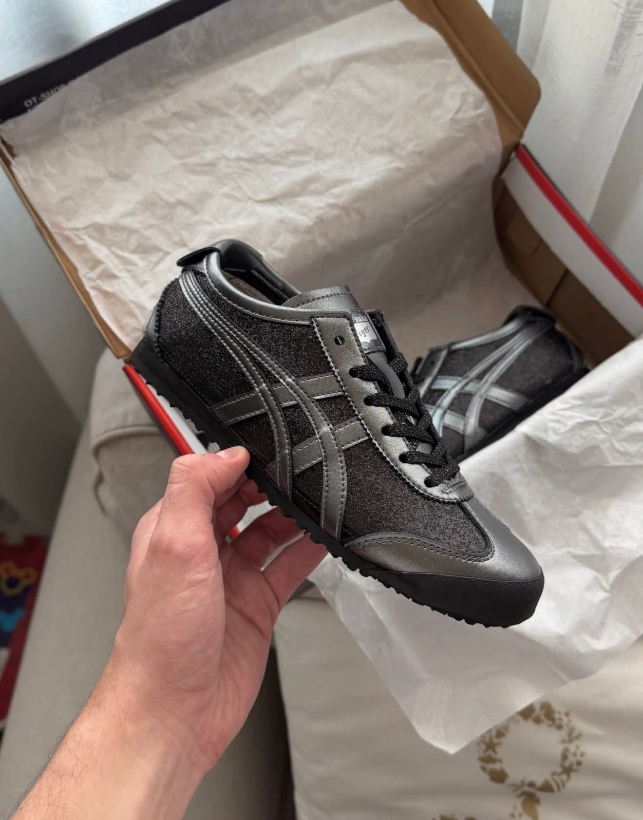 Mexico 66 SD Lace Up Glitter Pack Black Gunmetal
