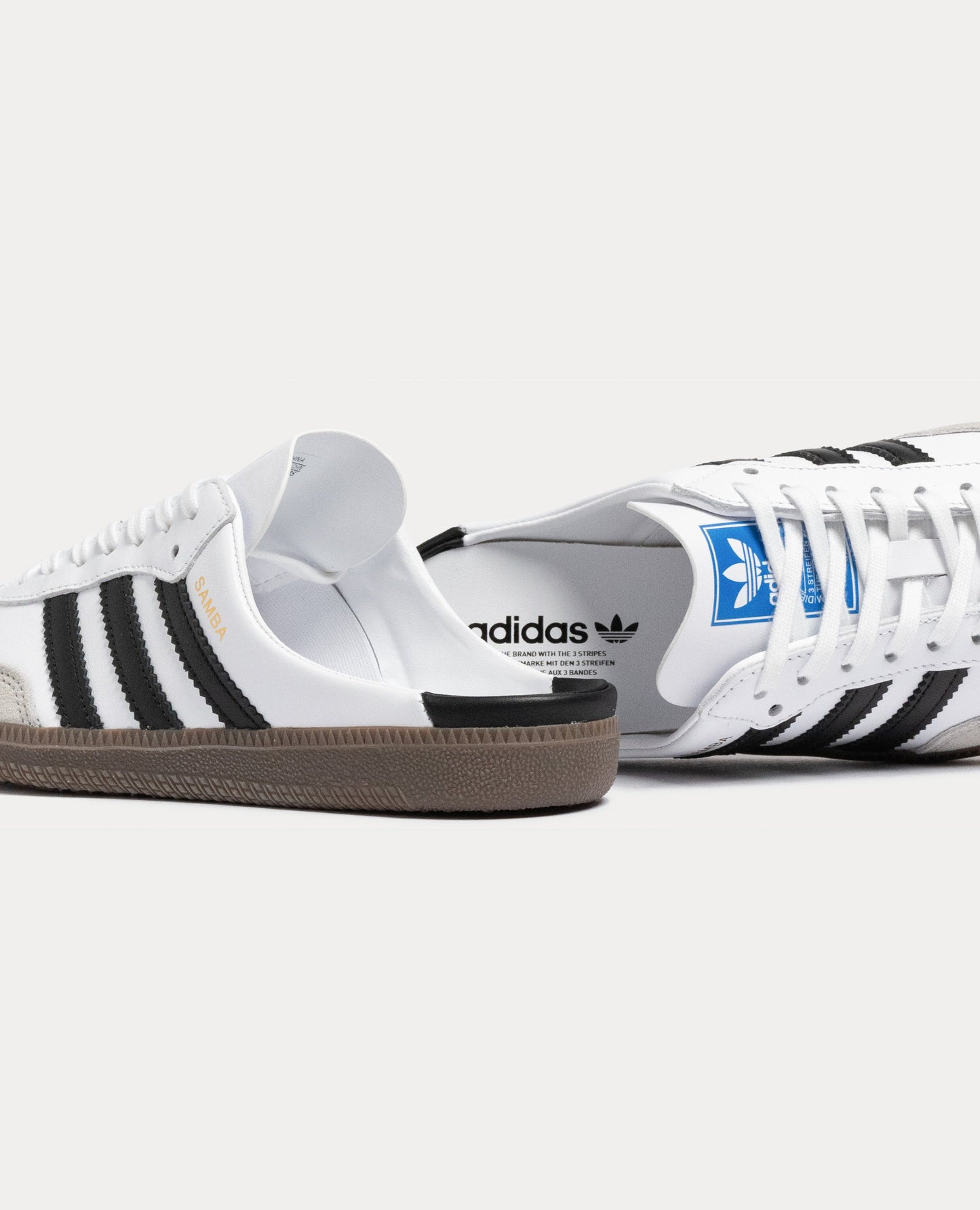 Samba Mule White Black Gum
