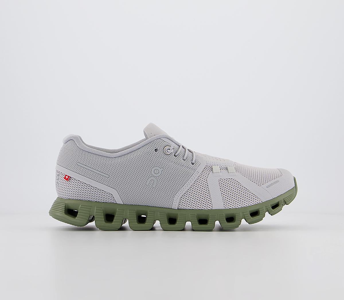 On Running Cloud 5 Glacier Grey Reseda Green