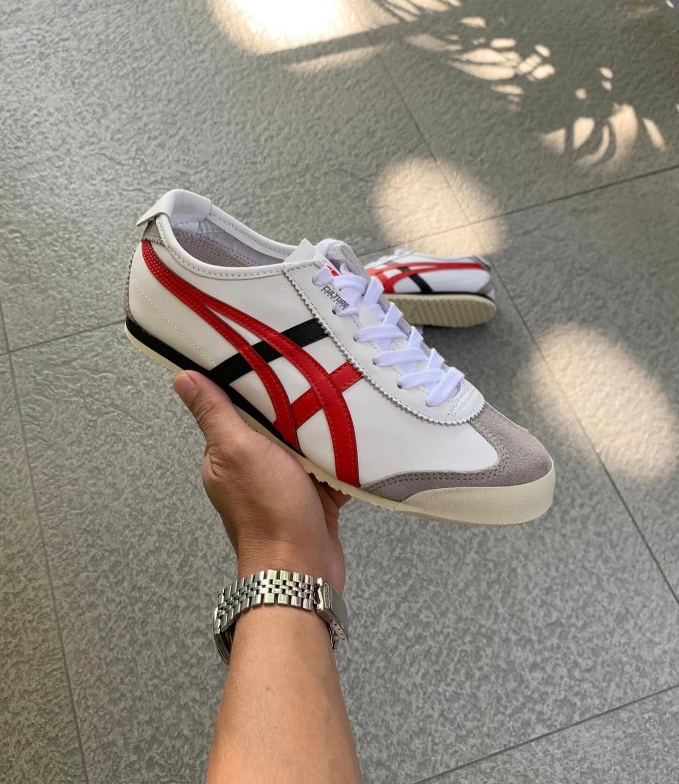Mexico 66 Lace Up White Classic Red