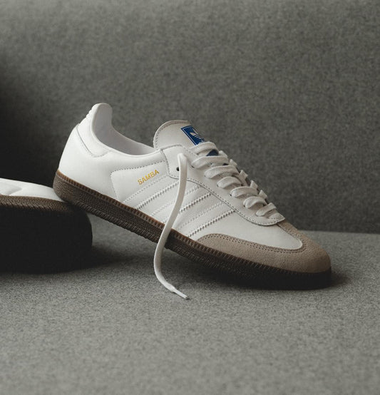 Samba Trainers Double White Gum