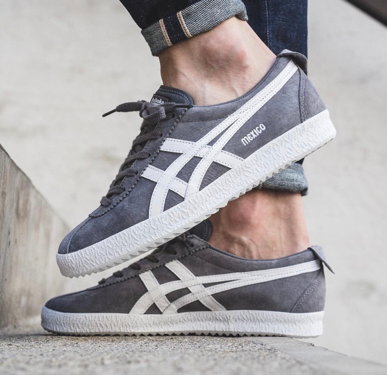 Mexico 66 Lace Up Delegation Grey White