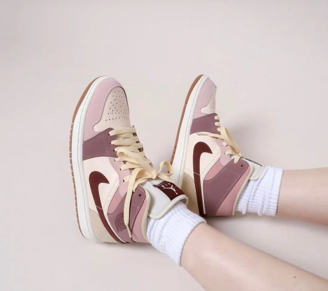 WMNs Air Jordan 1 Mid Dark Pony Smoky Mauve