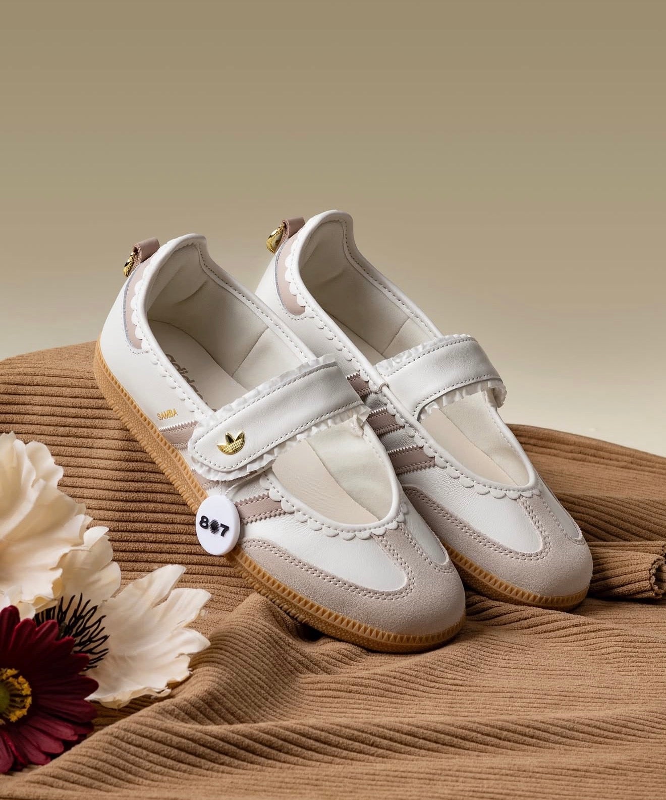 WMNs Samba Jane Ruffle Pack White Pink Gum