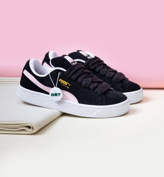 WMNs Puma Suede XL Black of whisp pink