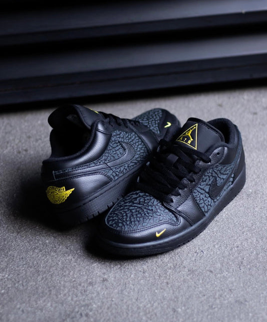 Air Jordan 1 Low Black Tour Yellow Anthracite