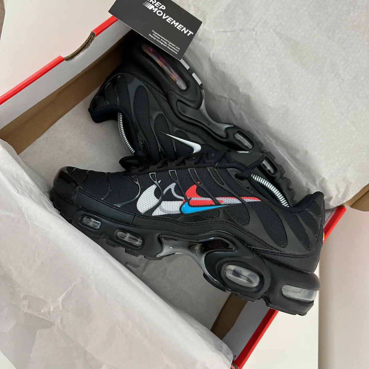 Airmax Plus Multi Swoosh Black Crimson