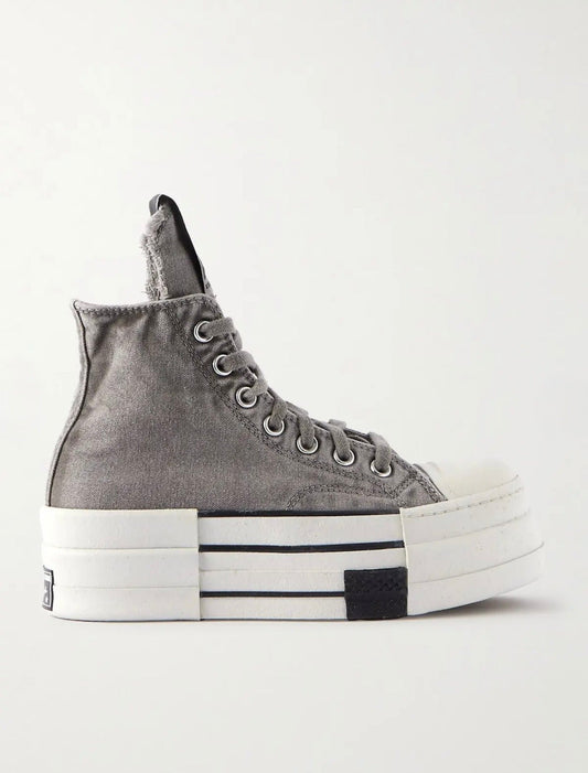 WMNs Converse DBL DRKSTAR Chuck Taylor All Star 70 Hi Rick Owens DRKSHDW Overdye Concrete