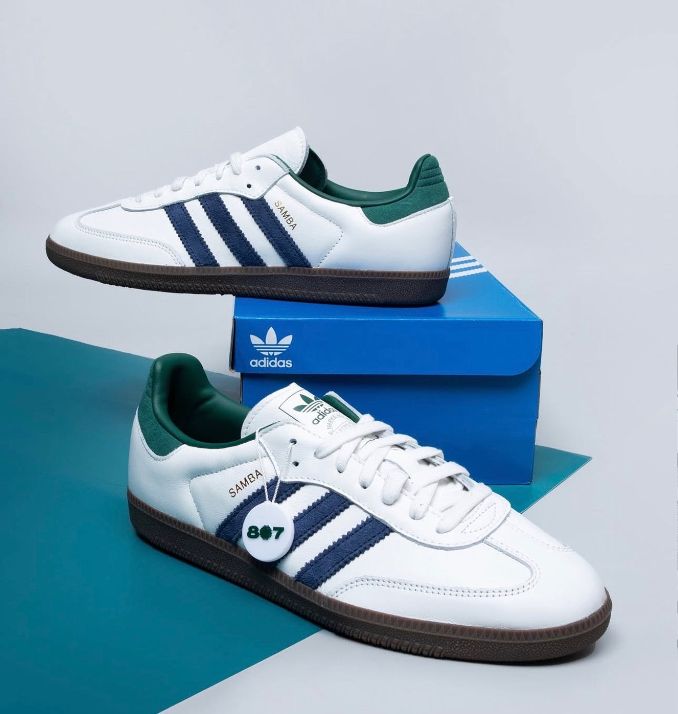 Samba Og White Navy Collegiate Green