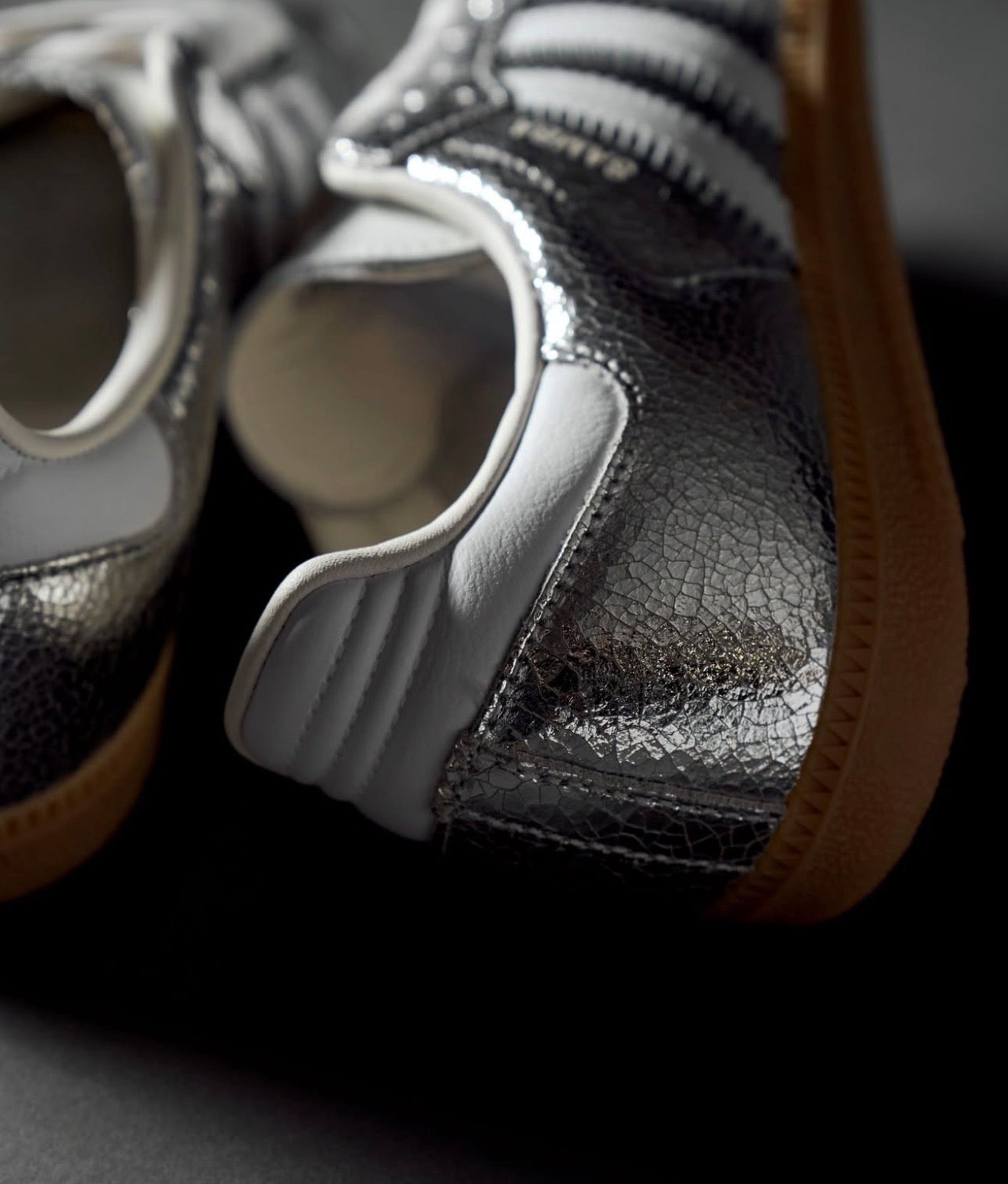 Samba OG Silver Metallic Cracked Leather