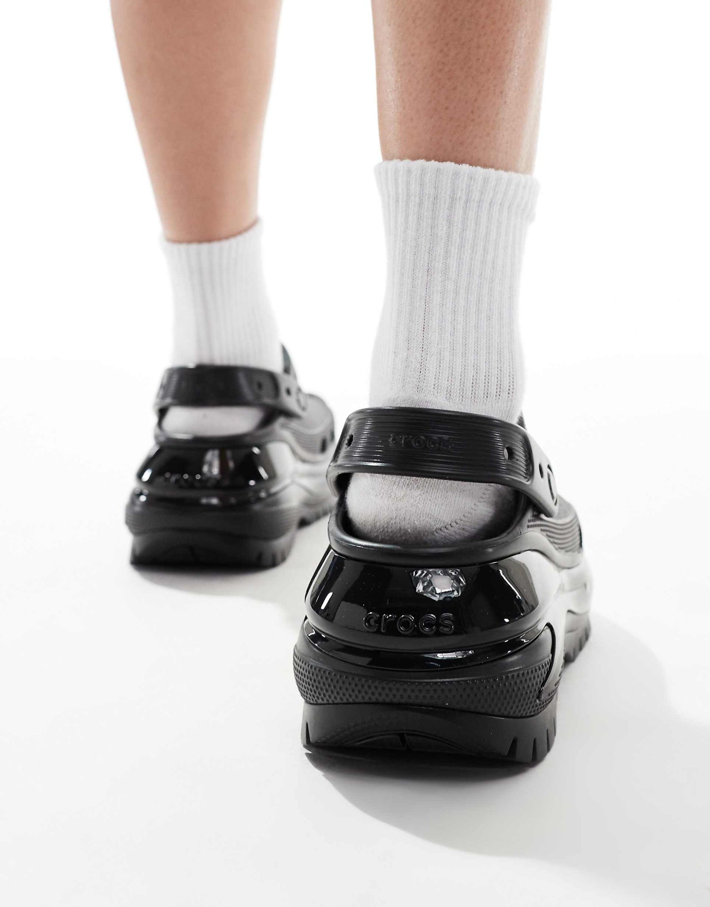 WMNs Crocs Mega Crush Clogs Black