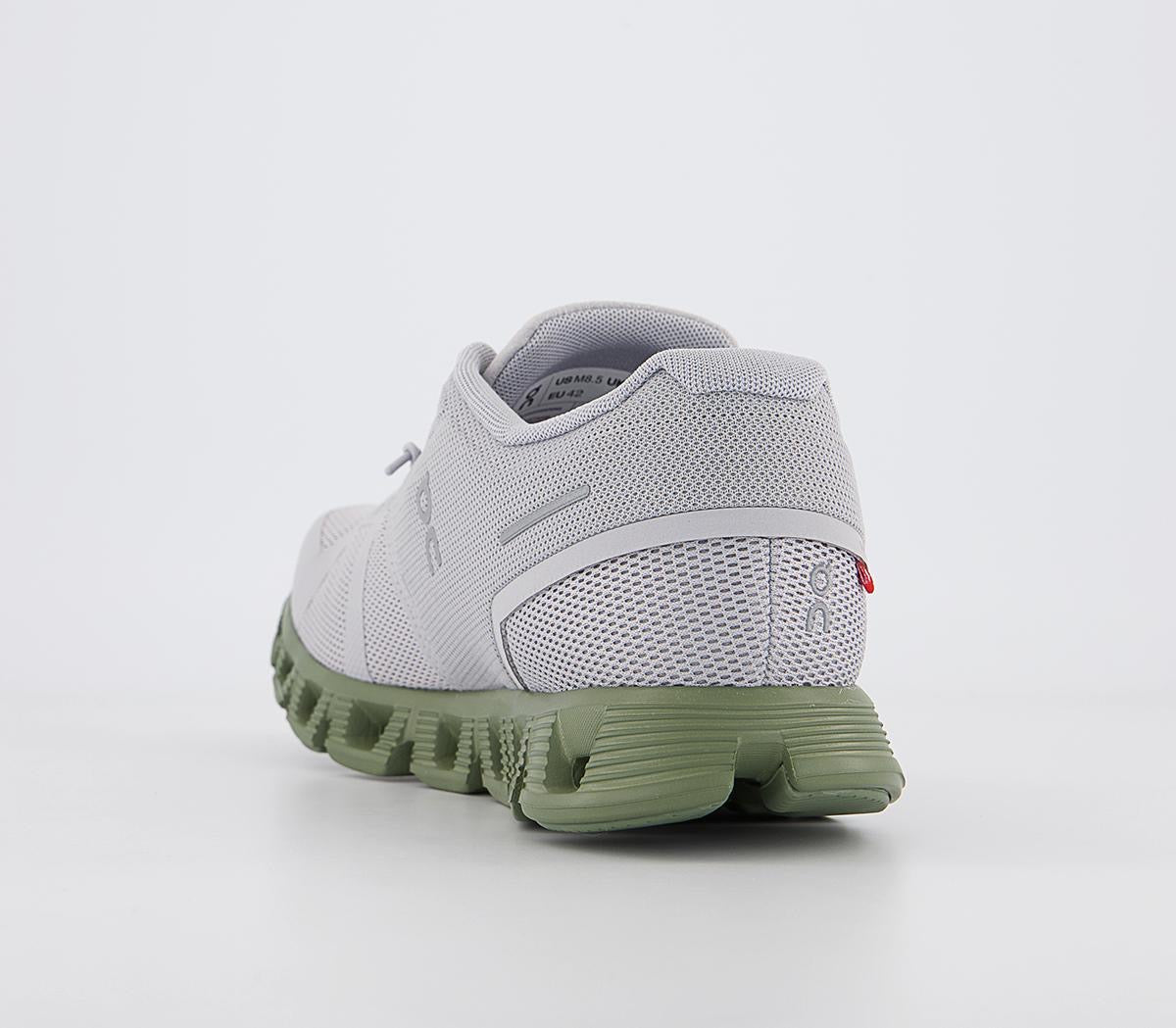 On Running Cloud 5 Glacier Grey Reseda Green