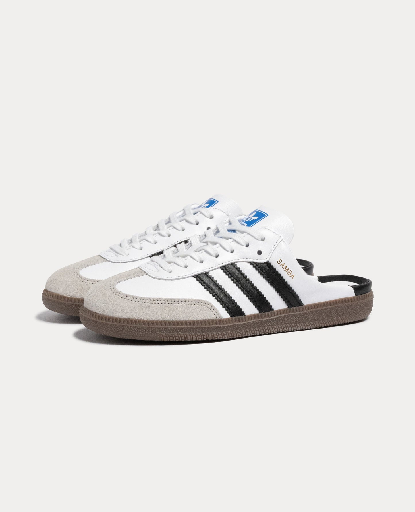 Samba Mule White Black Gum