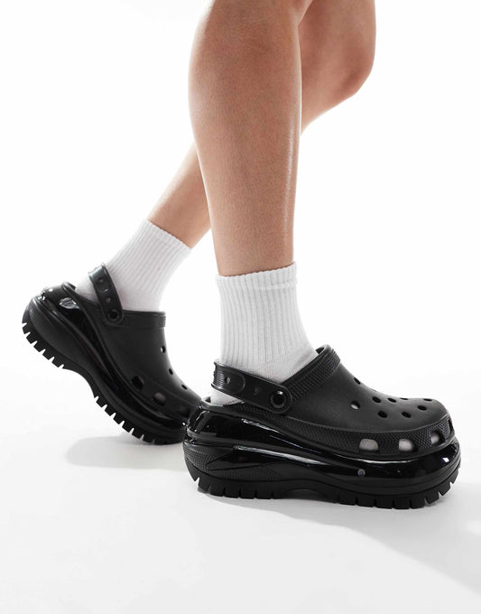 WMNs Crocs Mega Crush Clogs Black