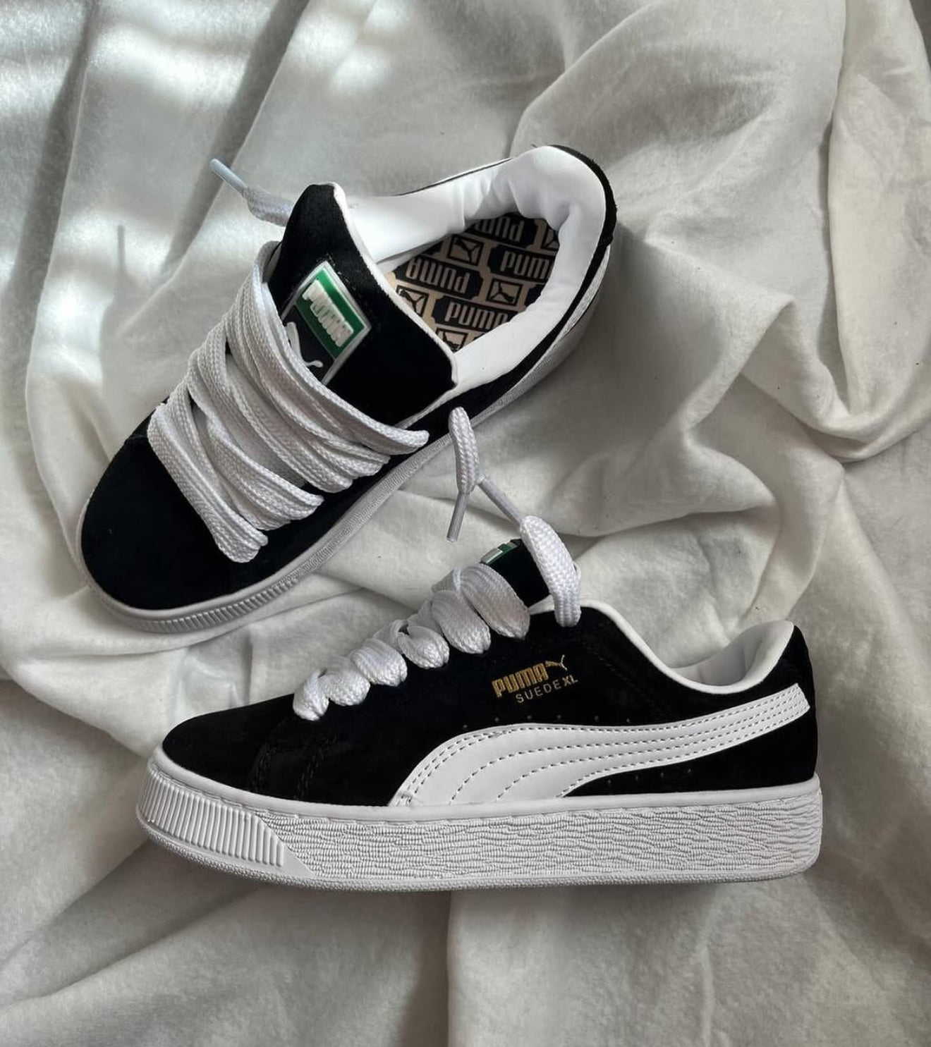 WMNs Puma Suede XL Black White
