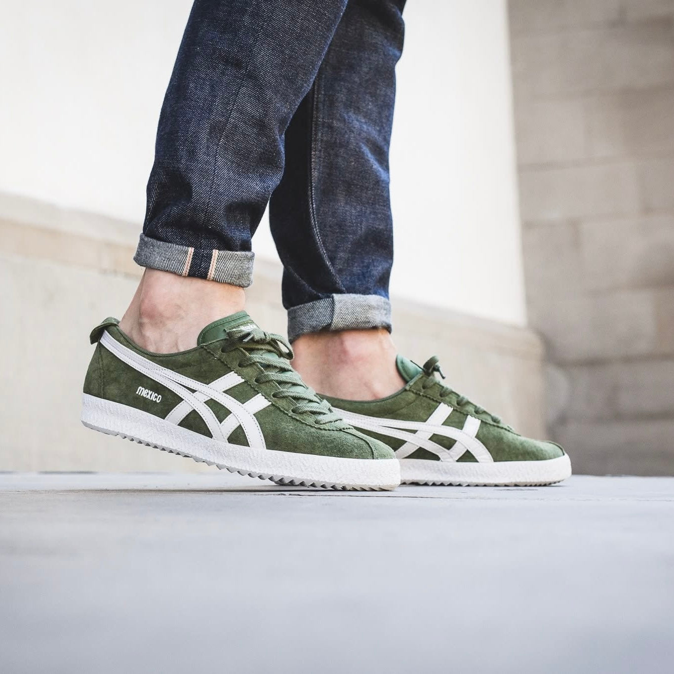 Mexico 66 Lace Up Delegation Olive White