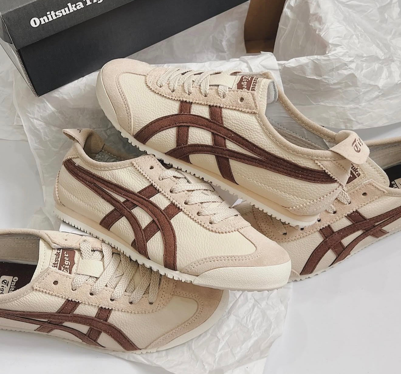 Mexico 66 Lace Up Vintage Cream Brown