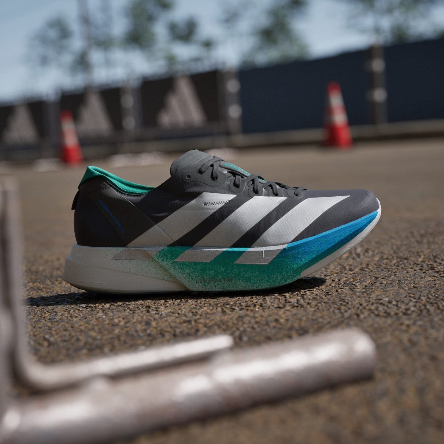 Adizero Adios Pro 4 Core Black Matte Silver Glory Green