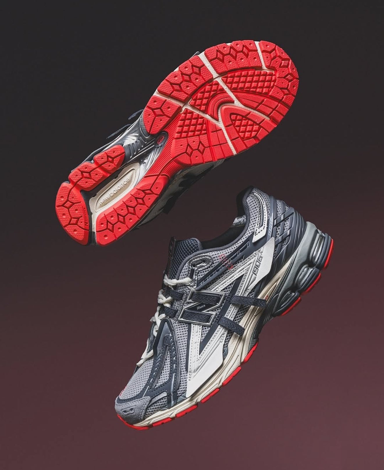 NB 1906A Slate Grey Drift Red